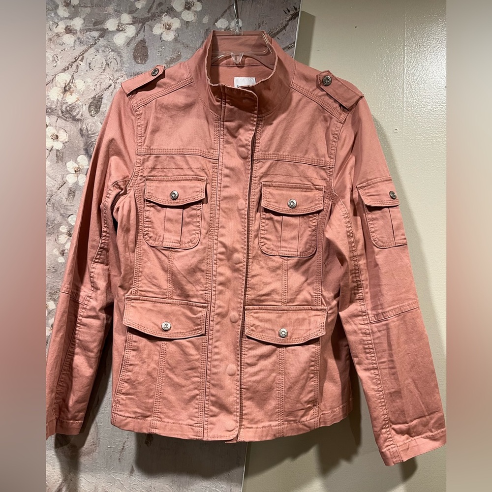 Kensie Dusty Rose Utility Jacket – Effortless Cool for Spring & Summer